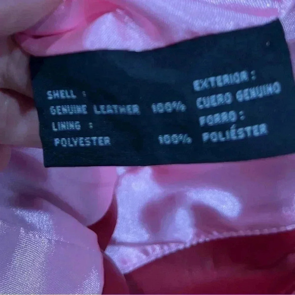 Red Leather Jacket, zip front with pockets EUC - Picture 8 of 8